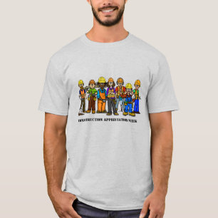 T-shirt de la semaine d'appréciation de la constru