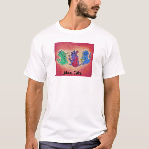 T-shirt de la sonnerie des hommes - chats de jazz