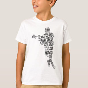 T-shirt de la typographie du joueur de crosse