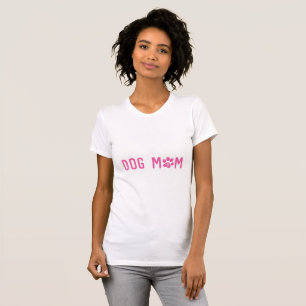 T-shirt de la typographie rose de maman de chien