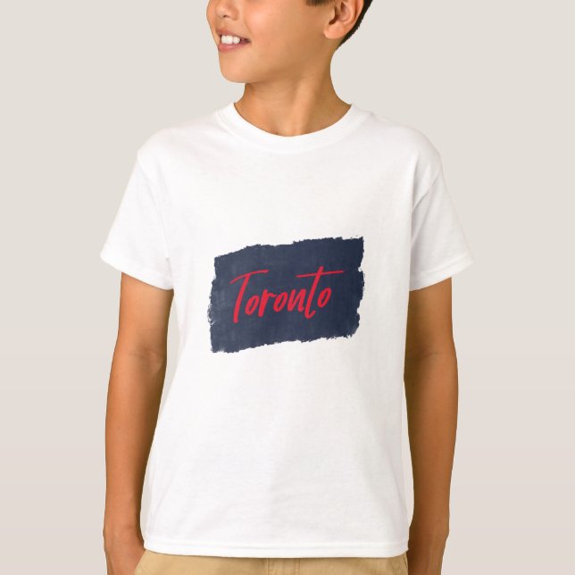 T-shirt de la typographie rouge manuscrite de Toro (Devant)