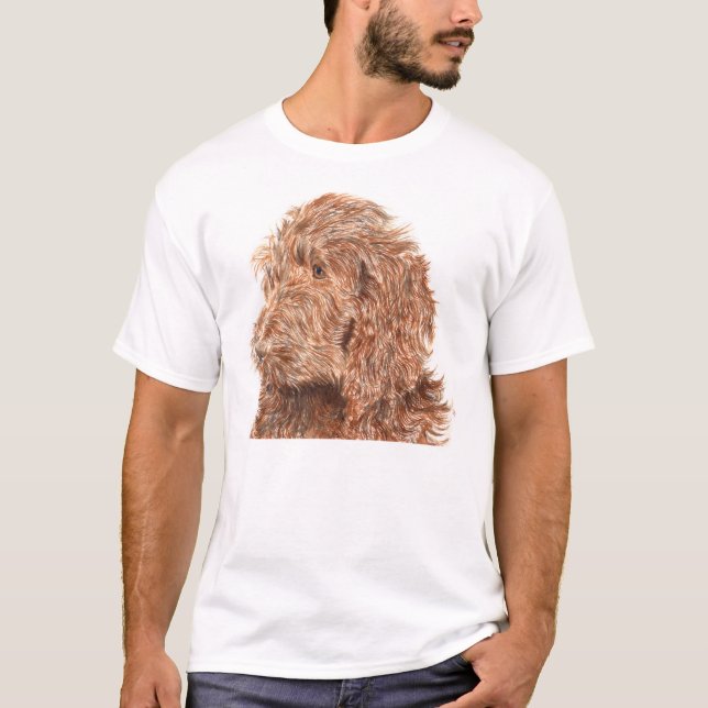 T-shirt de Labradoodle #2 de chocolat (Devant)