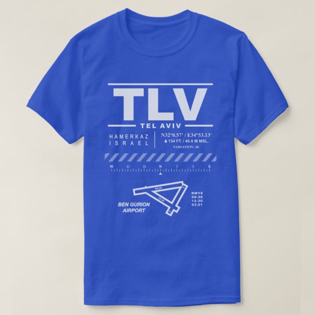 T-shirt de l'aéroport Ben Gourion (Design devant)