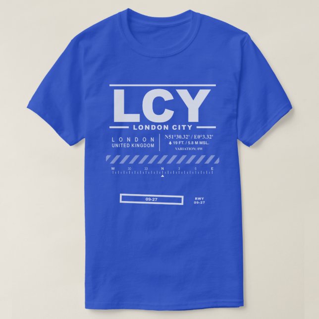 T-shirt de l'aéroport de Londres City (Design devant)