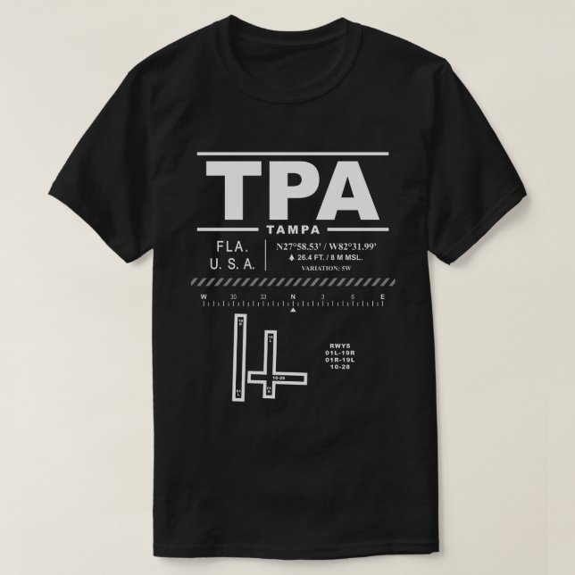 T-shirt de l'aéroport international de Tampa (Design devant)