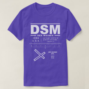 T-shirt de l'aéroport international des Moines