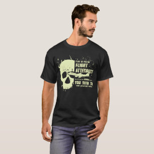 T-shirt de l'agent de bord Drôle crâne cadeau