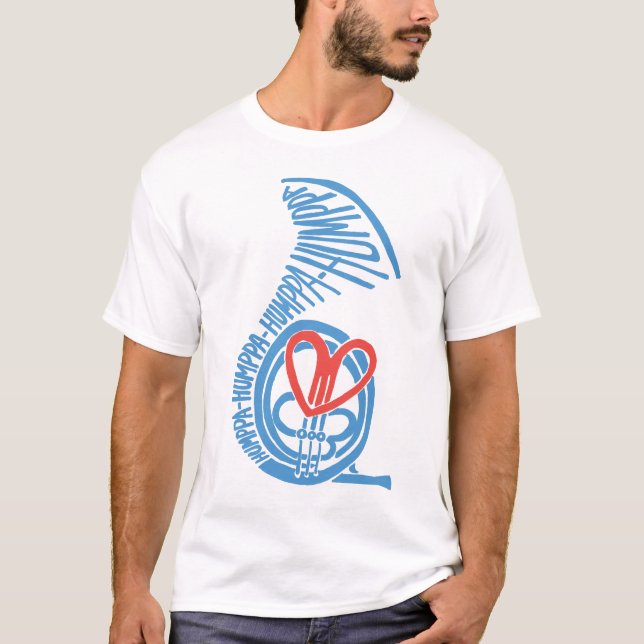 T-shirt de l'amour Blue2 de Humppa (Devant)