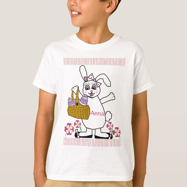 T-shirt de lapin de Pâques de l'enfant (Devant)