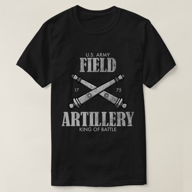 T-shirt de l'artillerie de campagne (en détresse) (Design devant)