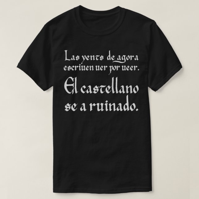T-shirt de Las yents de agora écrire voir par voir Castili (Design devant)
