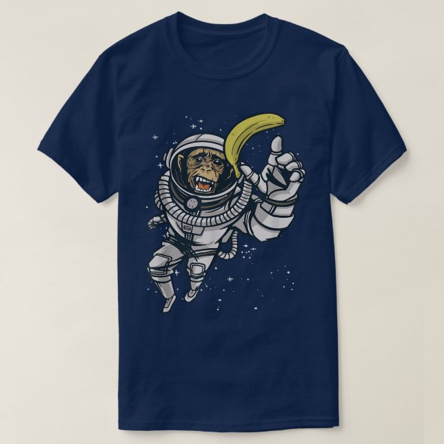 T-shirt de l'astronaute Chimp Banana (Design devant)