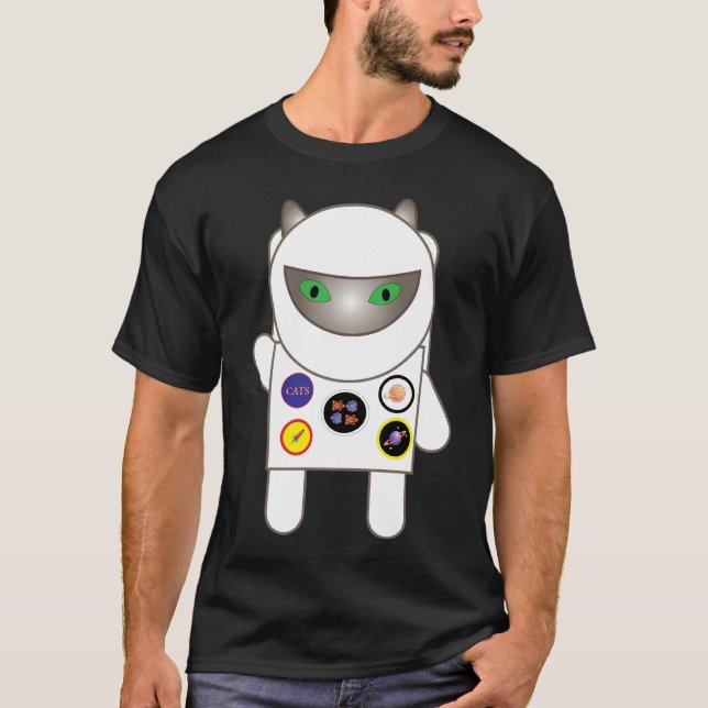 T-shirt de l'astronaute Kitty Cat (Devant)