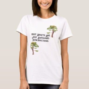 T-shirt de l'écrivaine pour femmes - premiers ébau