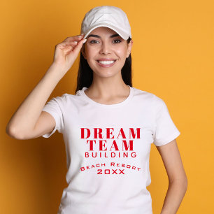 T-shirt de l'employé rouge de l'équipe de rêve