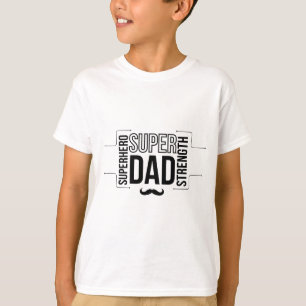 T-shirt de l'enfant de Super Papa Noir Simple