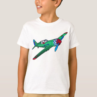 T-shirt de l'enfant en plan Vintage vert