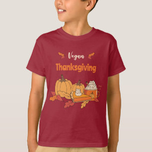 T-shirt de l'enfant Vegan Thanksgiving Maroon
