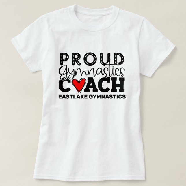 T-shirt de l'entraîneur Gymnastique Fière Personna (Design devant)