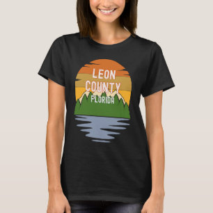 T-shirt De Leon Comté Floride Vintage Sunset