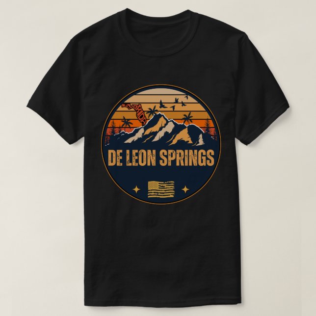 T-shirt De Leon Springs, Floride (Design devant)