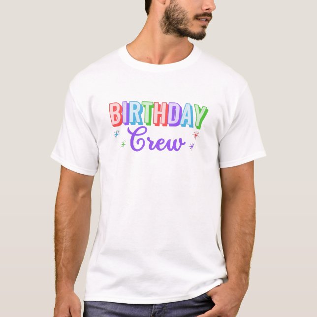T-Shirt de l'équipe d'anniversaire (Devant)