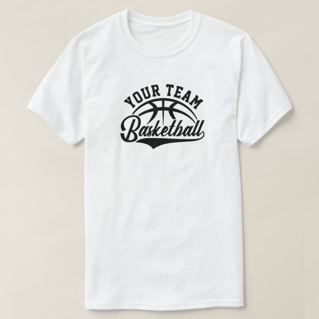 T-shirt de l'équipe de basket-ball personnalisée (Design devant)