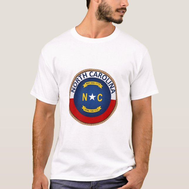 T-shirt de l'État de Caroline du Nord (Devant)