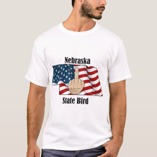T-shirt de l'État du Nebraska avec doigt central