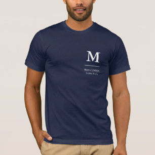T-shirt de l'état-major bleu de la Marine - Logo i