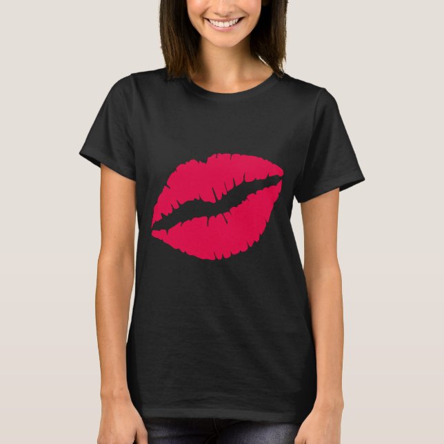 T-shirt de lèvres de baiser (Devant)