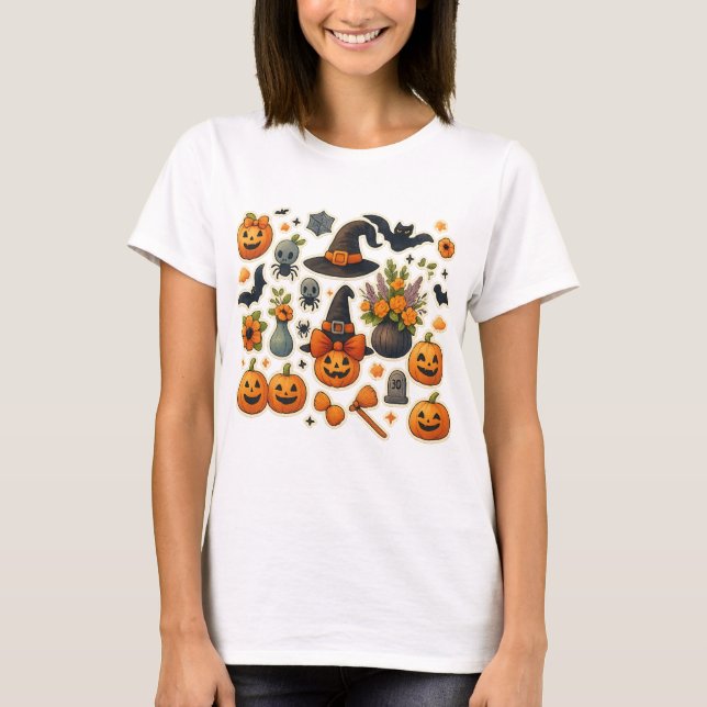 T-shirt de l'Halloween de Moosey - Funny Fall Moos (Devant)