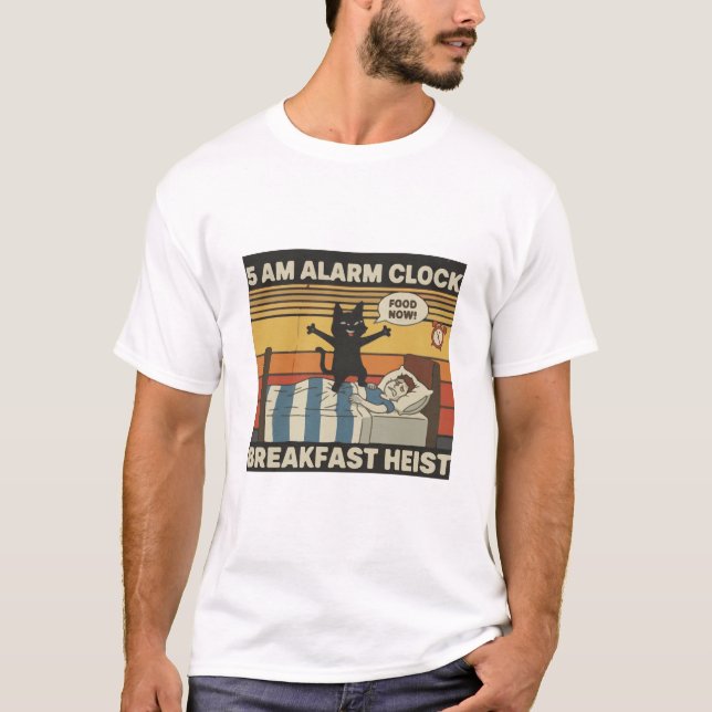T-shirt de l'horloge d'alarme 5 heures (Devant)