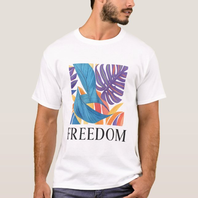 T-shirt de liberté - Tee graphique en gras pour au (Devant)