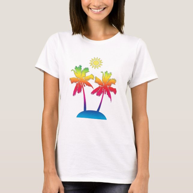 T-shirt de l'île tropicale (Devant)