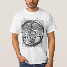 T-shirt de l'infirmière auxiliaire en soins d'arge