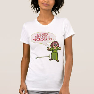T-shirt de Lite des femmes de triton/microphone