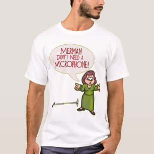 T-shirt de Lite des hommes de triton/microphone
