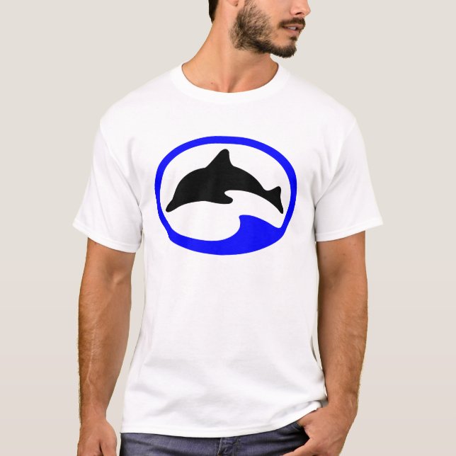 T-shirt de logo de dauphin de plongeur (Devant)