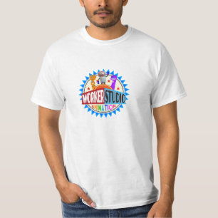 T-shirt de logo de studio de travailleur