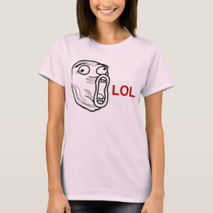 T-shirt De LOL de rire visage bruyant Meme de rage