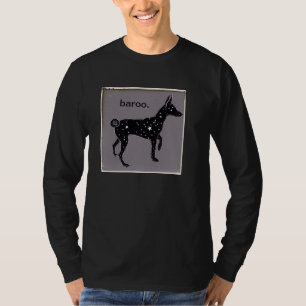 T-shirt de long-douille de baroo de basenji