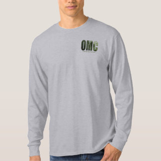 T-shirt de long-douille de logo d'OMC