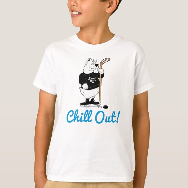 T-shirt de l'ours polaire de hockey (Devant)