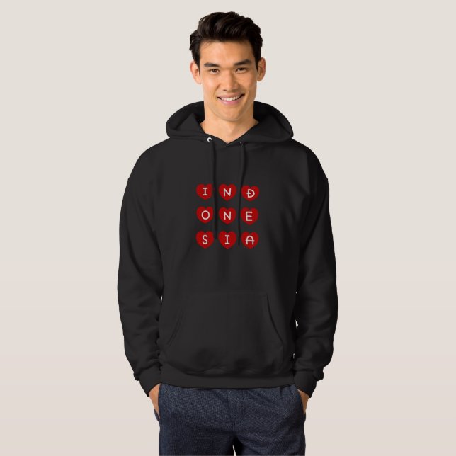 T-shirt de Love Indonesia, sweat - shirt à capuche (Devant entier)