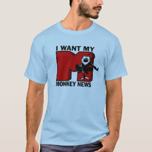 T-shirt de lumière de nouvelles de singe