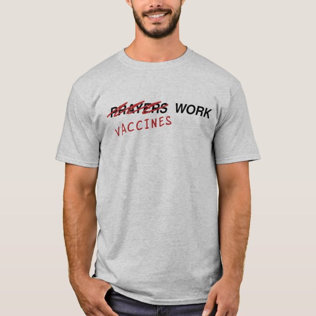 T-shirt de lumière de travail de vaccins (Devant)