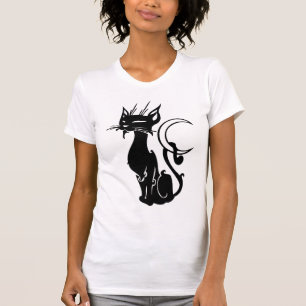 T-SHIRT DE LUNE DE CAT NOIR