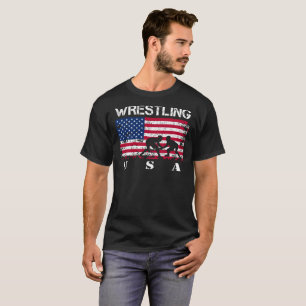 T-shirt de lutte de drapeau américain