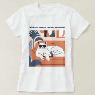 T-shirt de luxe Cat Life amusant